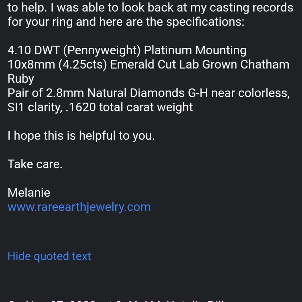 Emerald Cut Ruby Engagement Ring - image 8